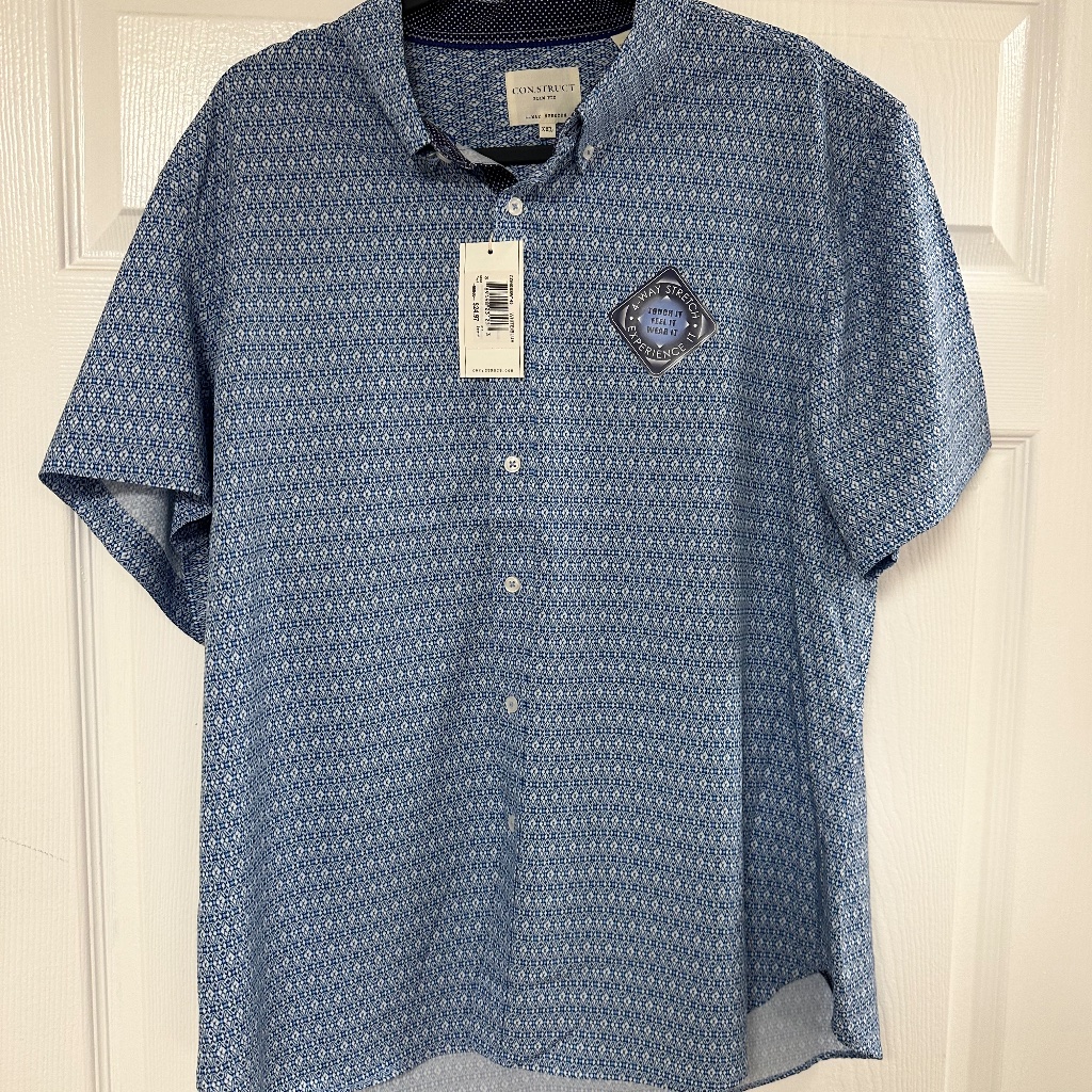 Construct Short Sleeve Button Down